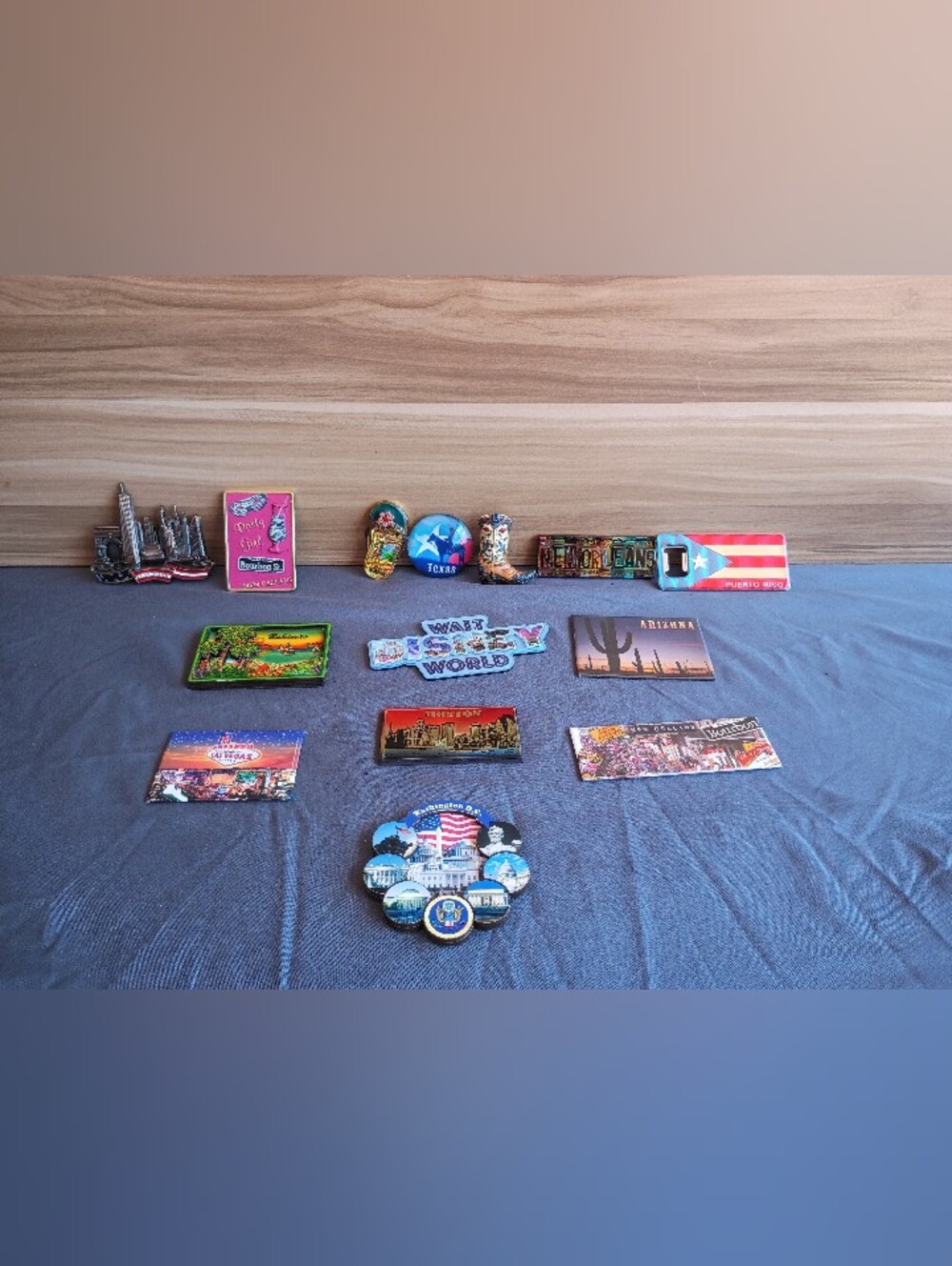 Lot of 14 Assorted Travel Souvenir Magnets